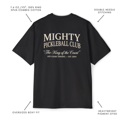 Mighty Pickleball Club - King of The Court - Black & White